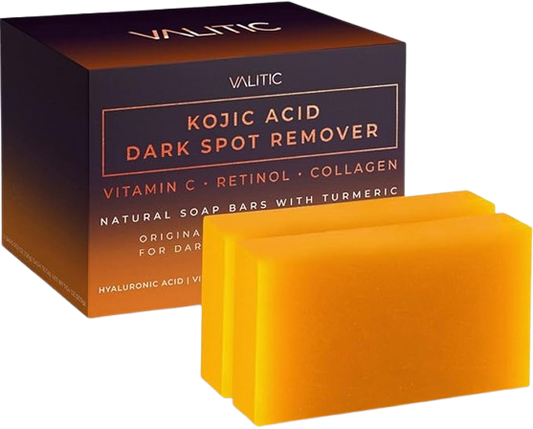 VALITIC Kojic Acid Dark Spot Remover Soap Bars with Vitamin C